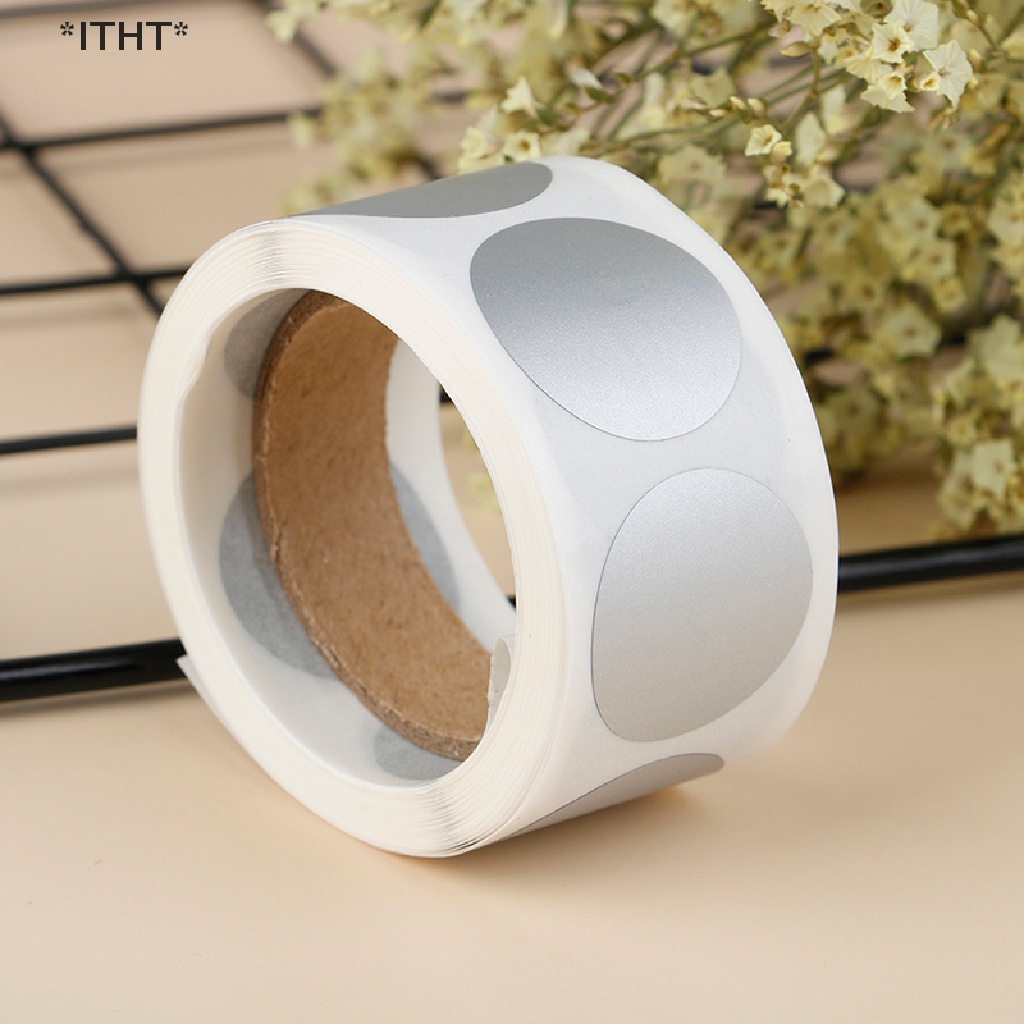 Bộ 300 Miếng Dán Hình Tròn Màu Bạc Chống Trầy Xước Kích Thước 1 Inch