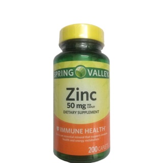 Viên uống bổ sung kẽm Zinc Spring Valley 50mg 200 viên