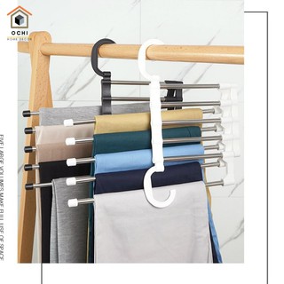 Móc treo quần áo đa năng thông minh, thanh treo quần áo gấp gọn tiện dụng, mắc quần áo Ochi home