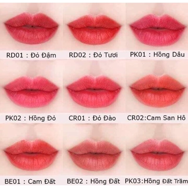 Son Kem Lì Không Chì, Mềm Mịn Lâu Trôi, Son Thỏi Trái Tim Holika Holika Heart Crush Lipstick Comfort Velvet