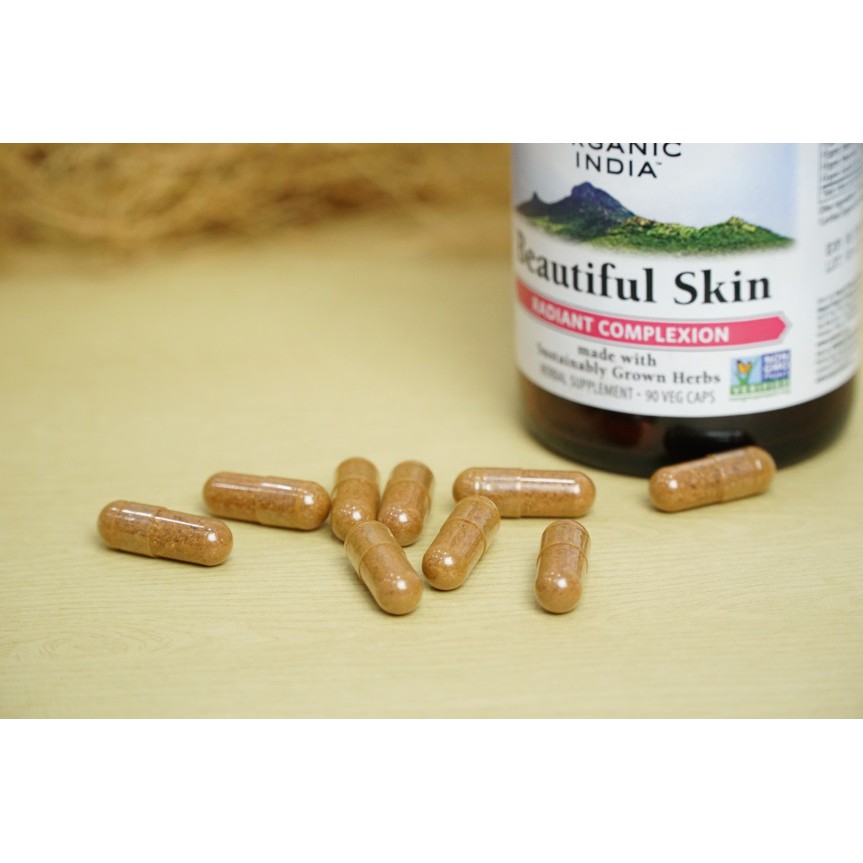 Viên uống hỗ trợ giảm mụn Beautiful Skin Organic India 90v | BigBuy360 - bigbuy360.vn