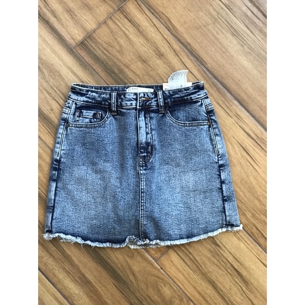 Chân váy jean chữ A có quần bên trong-CT jeans