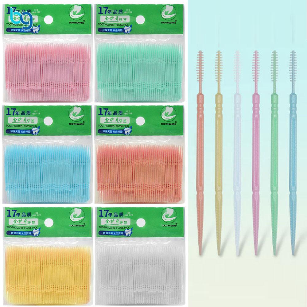 100 tăm xỉa răng nha khoa 2 đầu an toàn