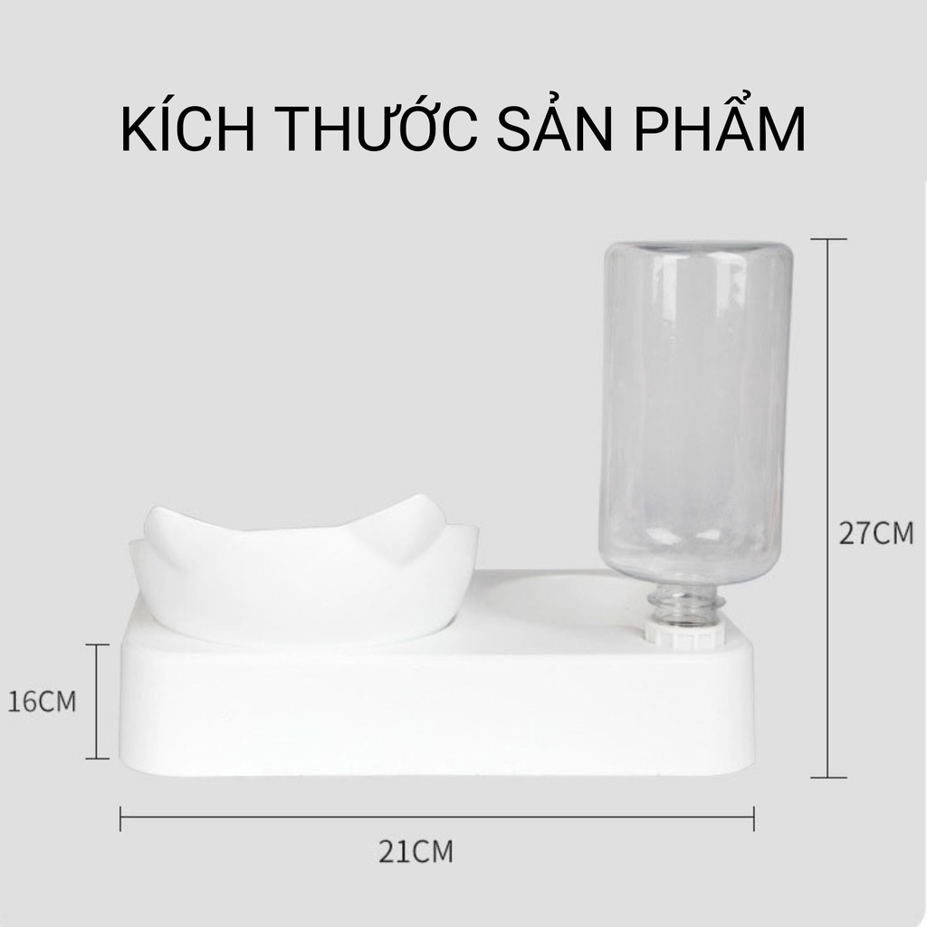 Bát Ăn Size Lớn Tự Động Bơm Nước Chống Gù Lưng Cho Thú Cưng Chó Mèo - MIAOCAT