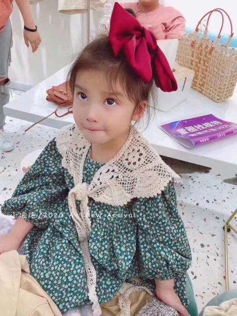 vải nhung tăm hoa nhí vintage