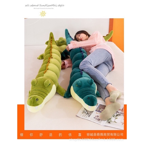 Gấu bông thằn lằn đuôi dài IGUN BEDDING cá sấu đuôi dài từ 80cm-1m8