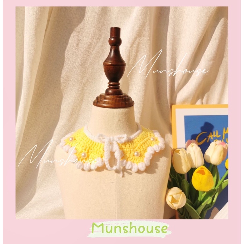 Yếm xinh đính ngọc trai các màu cho thú cưng