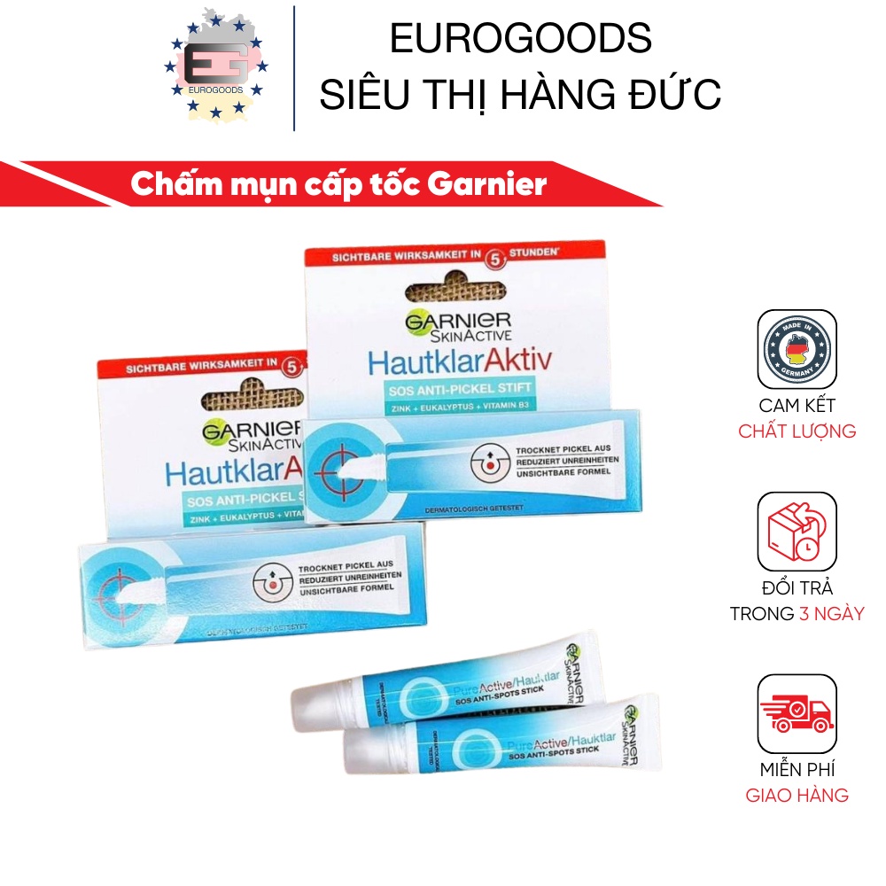 Bút chấm mụn ⚡ CAO CẤP ⚡  Bút chấm mụn cấp tốc S.O.S Anti-pickel Garnier SkinActive Hautklar Aktiv 10ml