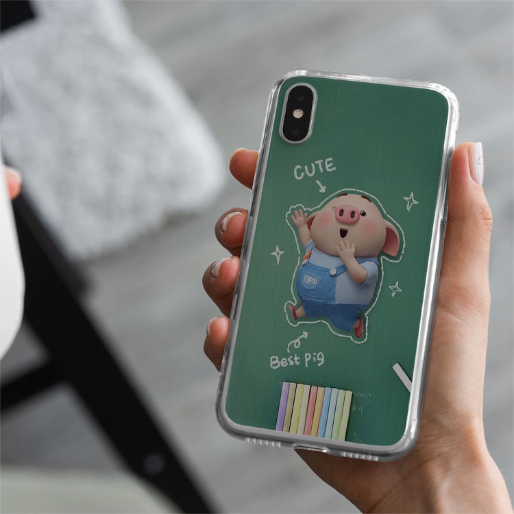 Ốp Lưng Chú lợn cute tốt nhất Iphone 7/7Plus/8/8Plus/X/Xs/Xs Max/11/11 Promax/12/12 Promax PIG20210065