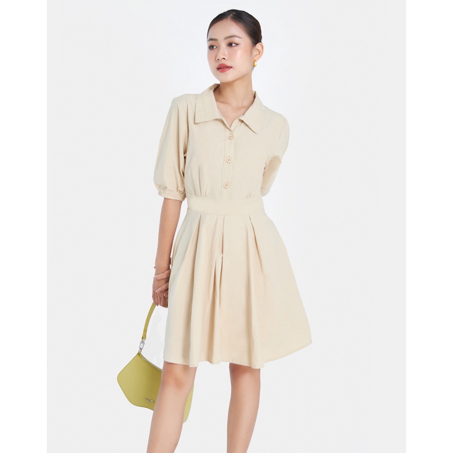 Đầm Nữ Thời Trang JUNO Kiểu Dáng Hạ Eo Xếp Li JNDLU025