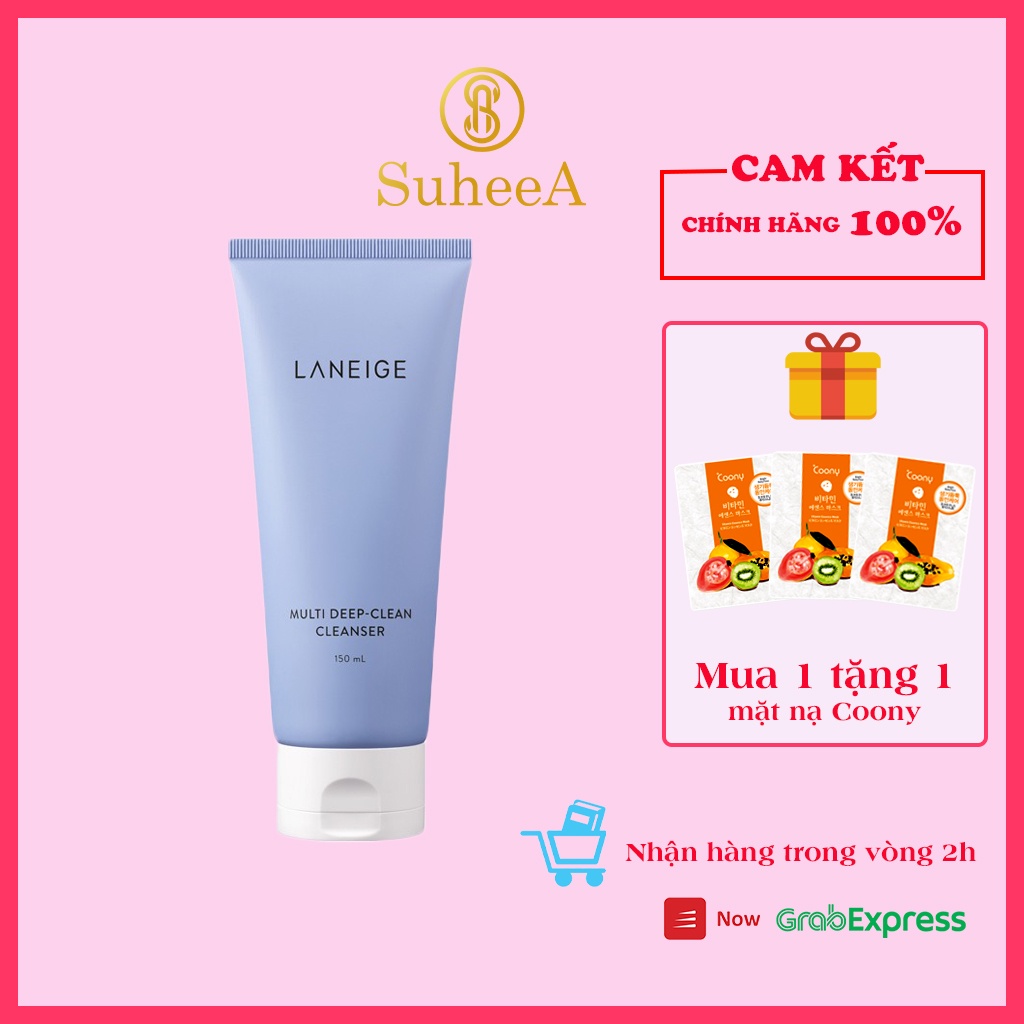Sữa rửa mặt làm sạch sâu đa chức năng Laneige Multi Deep Clean Cleanser 50Ml