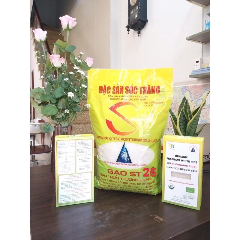 BÁN SỈ GẠO ST25 - GẠO NGON NHẤT THẾ GIỚI ( túi 5kg)
