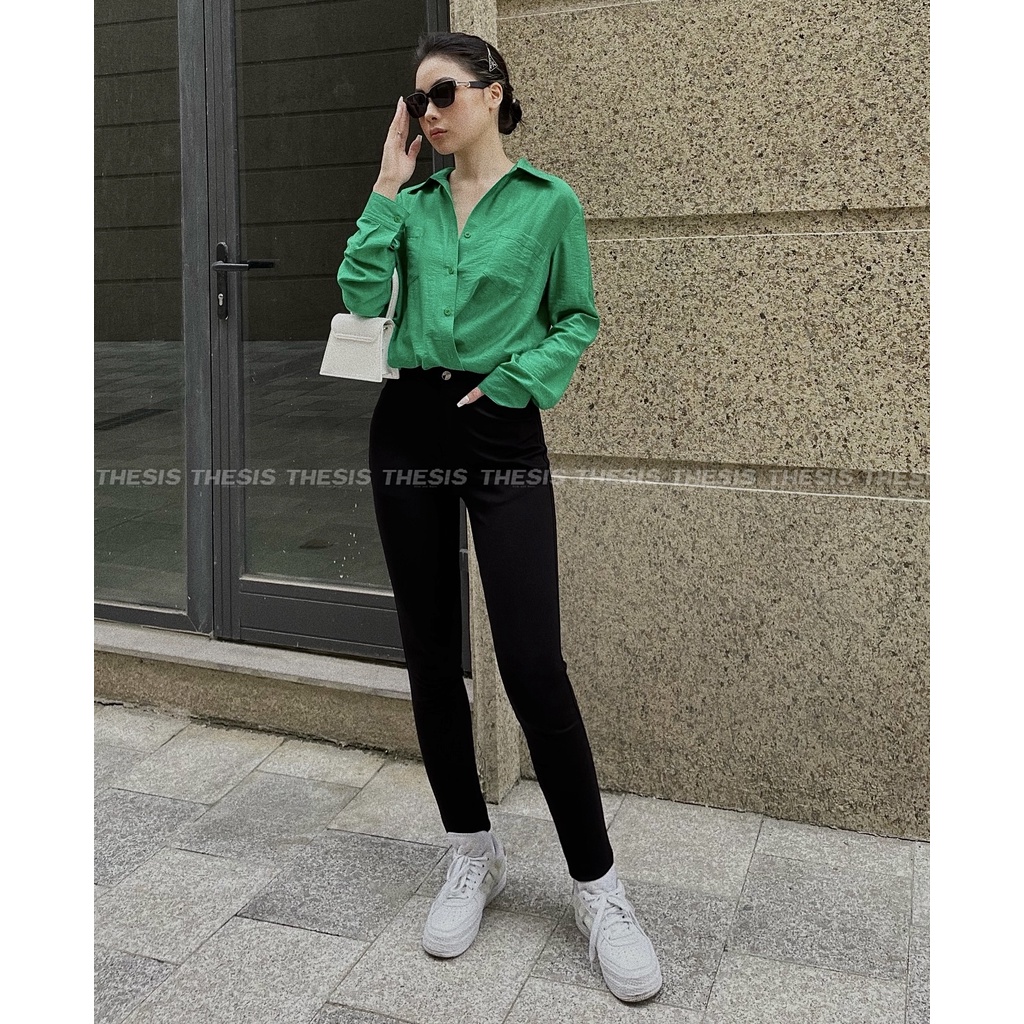 Quần legging dài nữ chất Umi dày dặn co giãn 4 chiều form ôm tôn dáng