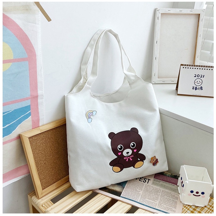 Túi Xách Canvas Sức Chứa Lớn Mẫu Mới Thời Trang Cho Nữ