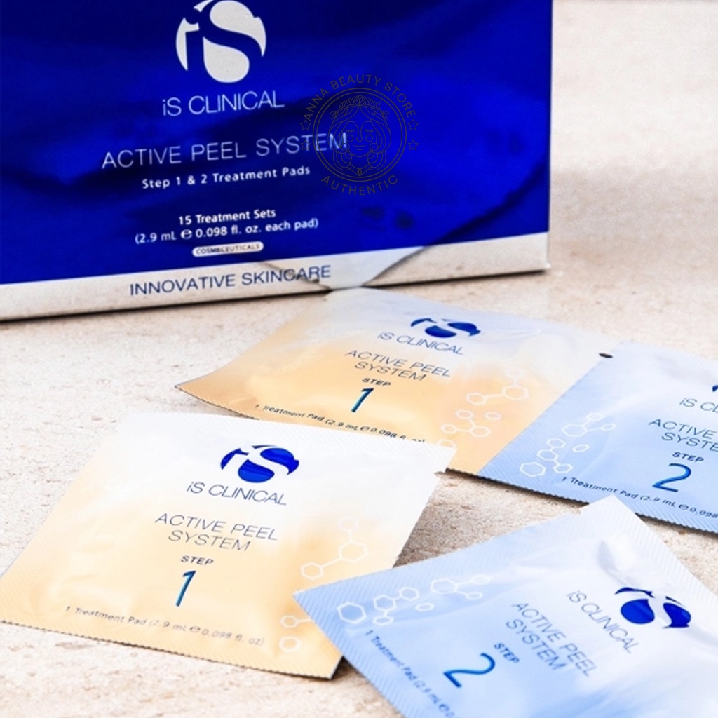 Bông iS Clinical Active Peel System Set - Tẩy Da Chết - Tái Tạo - Chống Lão Hóa