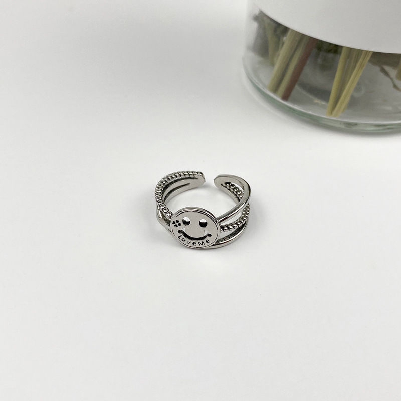 [Giao Hàng Miễn Phí] Nhẫn Hở Hình Mặt Cười goodluck Thời Trang Hàn Quốc Độc Đáo Dễ Phối Đồ 22507