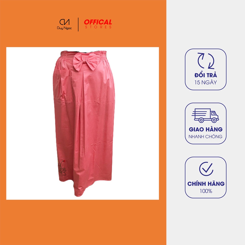 Váy Chống Nắng Màu 2 lớp Thêu Góc Duy Ngọc Cao Cấp, chất Cotton dày dặn chống nắng hiệu quả, thoáng mát ( 8541 )