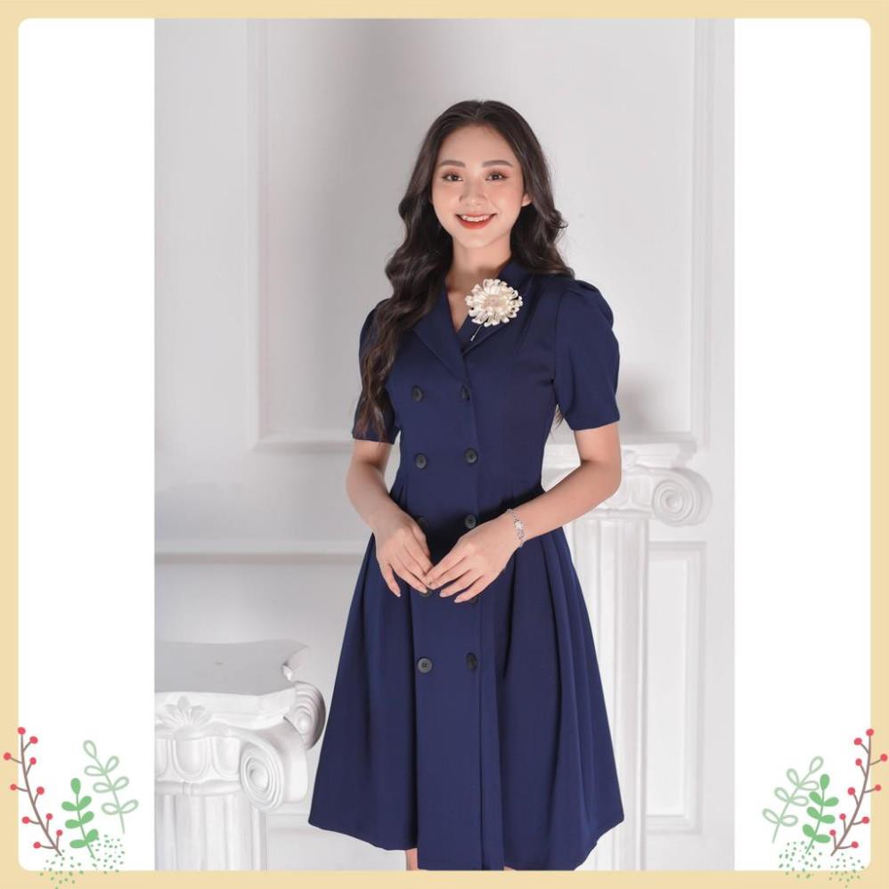 Đầm Nữ Lury Dáng Xòe, Đầm Dự Tiệc Xếp Ly Cổ Vest Siêu Sang, Vải Mango Cao Cấp Màu Xanh/ Đỏ Siêu Đẹp, Tôn Dáng - V107 | BigBuy360 - bigbuy360.vn