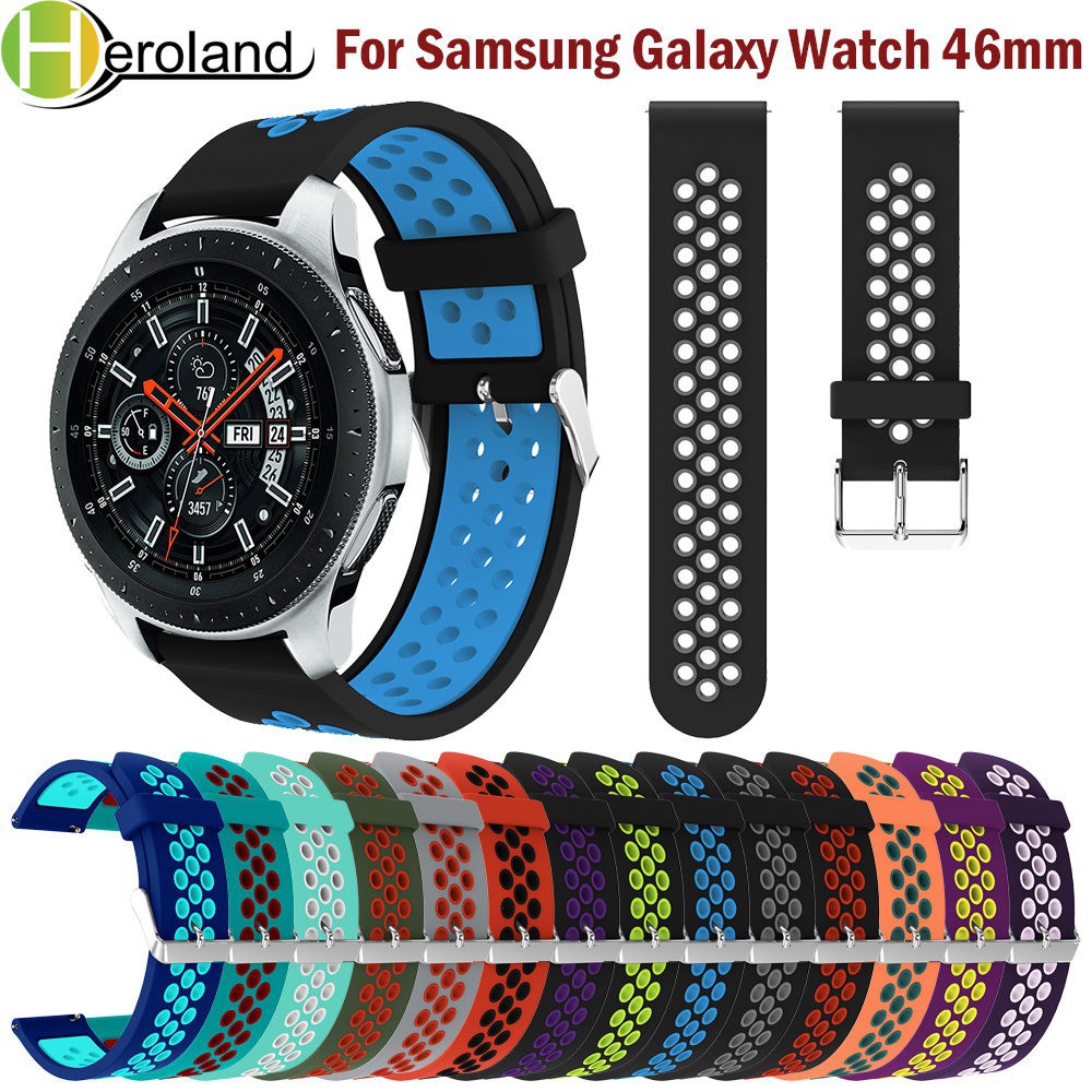 Dây đeo 22mm phối lỗ với nhiều màu độc đáo cho Samsung Galaxy Watch SM-R800 cỡ 46mm / S3 Classic / Frontier / Galaxy 3 45mm