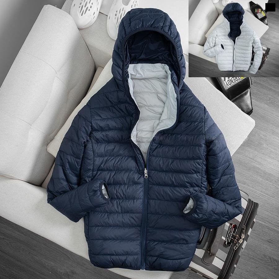 Áo phao Lông vũ 2 MẶT CÓ MŨ tháo rời siêu nhẹ, siêu ấm mẫu mới 2021 | BigBuy360 - bigbuy360.vn