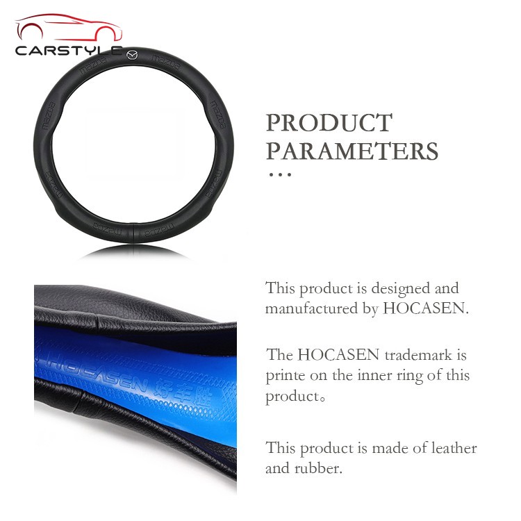 Vỏ bọc vô lăng lái xe hơi bằng da bò cao cấp đẹp mắt dành cho Mazda 2 Mazda 3 Mazda 6 CX-3 CX-5 CX-9 MX-5 BT-50 CX30 CX4 CX9 Vô Lăng Xe Ô tô