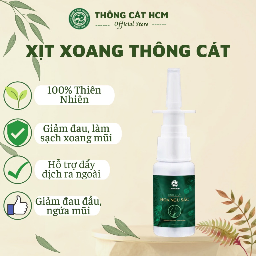 Xịt hỗ trợ viêm Xoang THÔNG CÁT HCM giảm nhanh xoang cấp và mãn tính, mũi dị ứng, nghẹt mũi, vệ sinh mũi, sát khuẩn