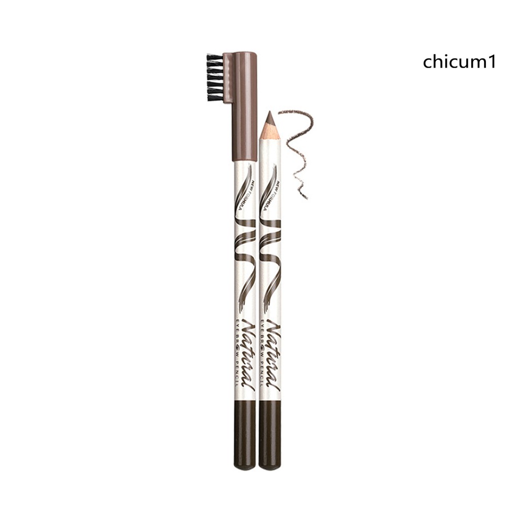 Chì Kẻ Mày Menow Thân Gỗ Cứng Kèm Cọ Chải Không Lem Chống Mồ Hôi Dễ Lên Màu