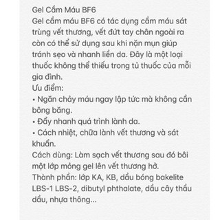 Gel Cầm Máu BF6