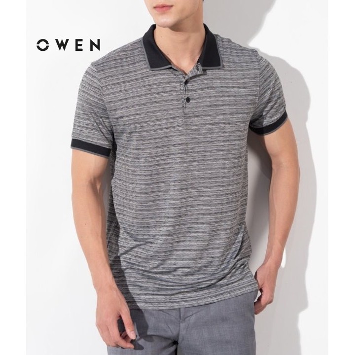 OWEN - Áo Polo nam ngắn tay Owen màu đen 22522 - Áo thun có cổ nam