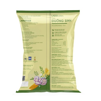 Trà Dưỡng Sinh Ladoherbal vị thơm ngon giúp Mát Gan Lợi Tiểu, thanh lọc cơ thể (50 túi lọc)