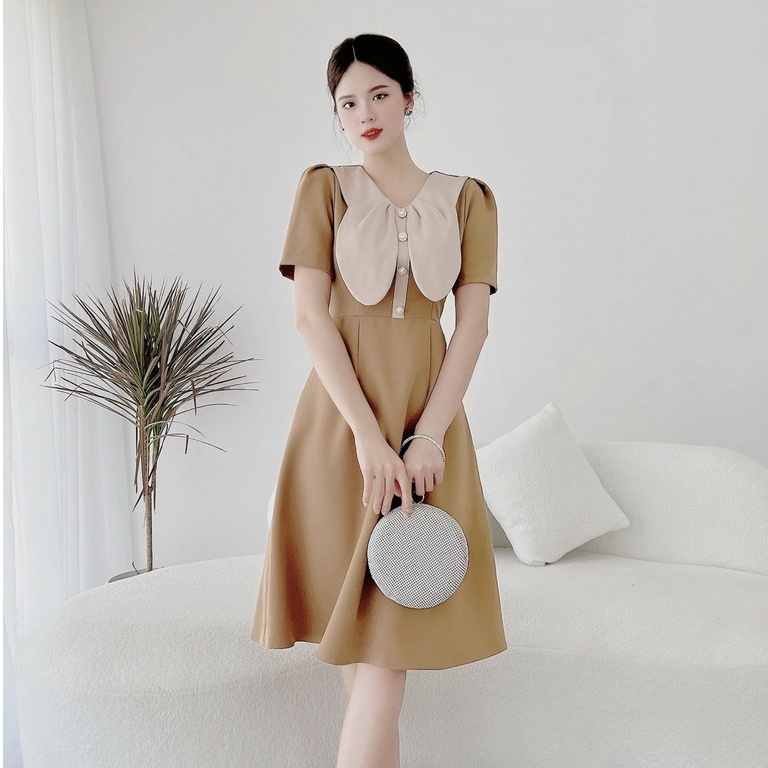Đầm váy phối cổ tiểu thư thanh lịch V1323 Kymie