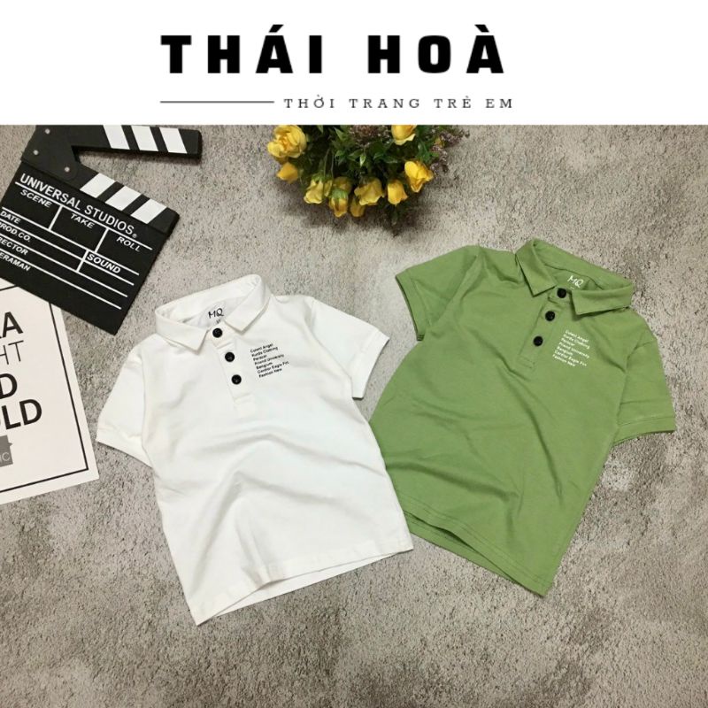 Áo polo thun bé trai ⚡ SIÊU RẺ ⚡cổ trụ, cổ bẻ