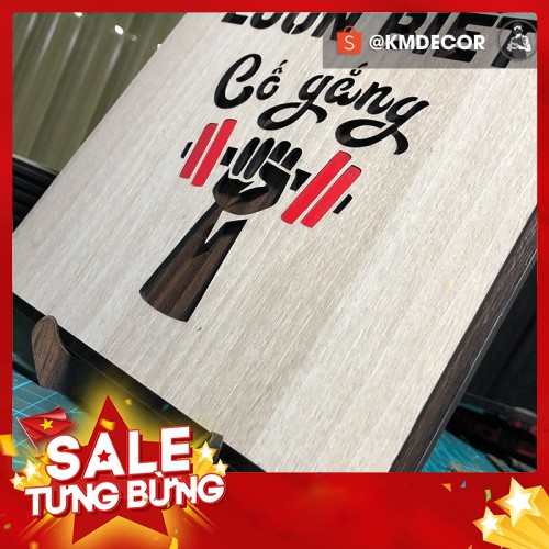 Tranh tạo động lực - mẫu câu "không có gì là không thể với một người luôn biết cố gắng"