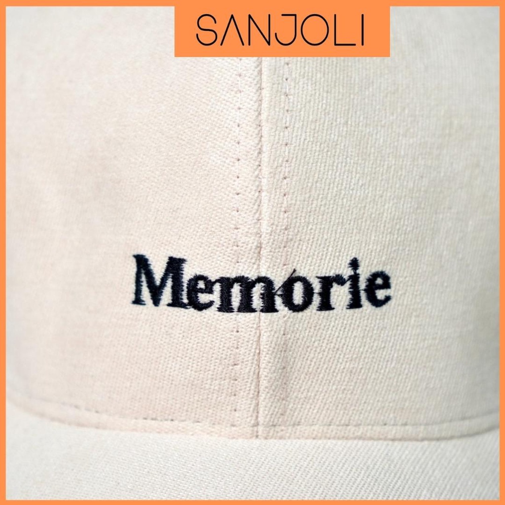 Mũ lưỡi trai SANJOLI Nón kết thêu chữ Memorie phong cách Ulzzang form unisex nam nữ NO001