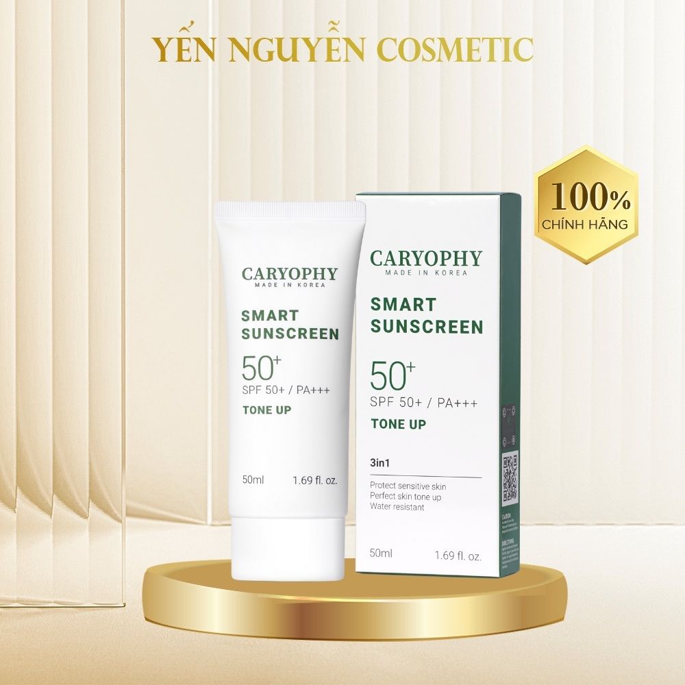 Kem Chống Nắng Dưỡng Trắng Nâng Tone Da Caryophy Smart Sunscreen 3in1 50ml