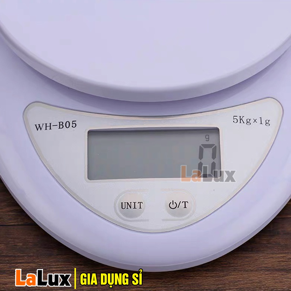 Cân Điện Tử Tiểu Ly ELECTRONIC SCALE 5KG / 10KG (TẶNG PIN) - Cân Nhà Bếp Độ Chính Xác Cao, GIA DỤNG SỈ LALUX