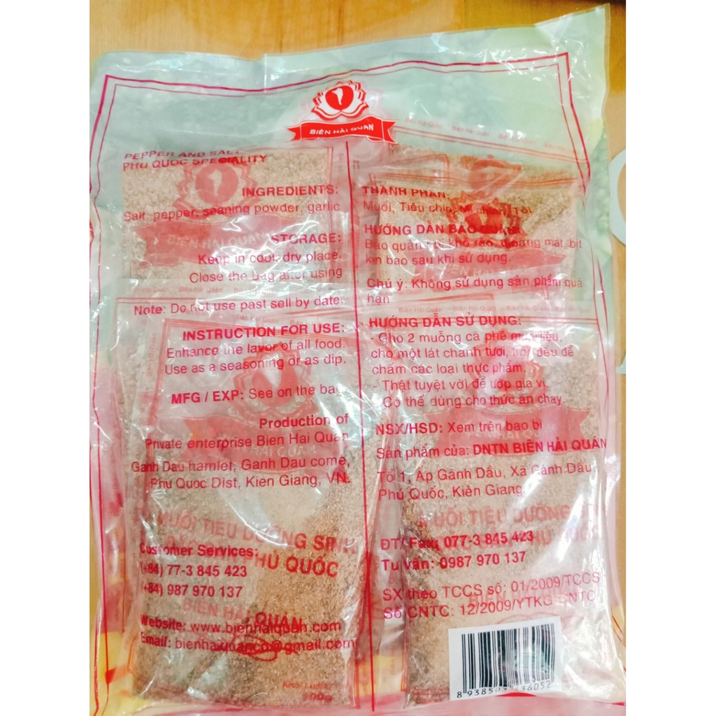 [FREESHIP 99K TOÀN QUỐC MUỐI TIÊU DƯỠNG SINH PHÚ QUỐC - 1KG /10 bịch nhỏ