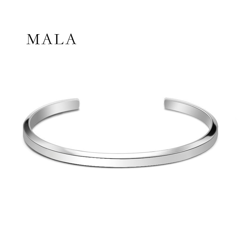 Vòng Tay Cuff MAYEBE LAVEND bằng thép titan không gỉ thiết kế đơn giản thanh lịch unisex