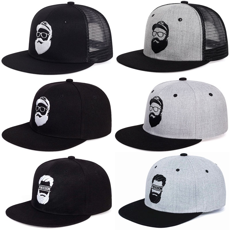 Nón Lưỡi Trai Thêu Hình Bộ Râu Thời Trang Cá Tính