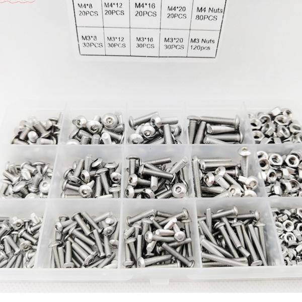 Hộp 260 Ốc Vít Bằng Thép Không Gỉ M4 M5 M6 Đa Năng Tiện Dụng