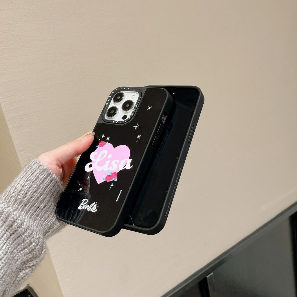 Ốp Điện Thoại Tráng Gương Hình Barbie Cho iPhone14ProMax iP13Pro 13 iPhone11 12Promax 13Promax 12 13 14