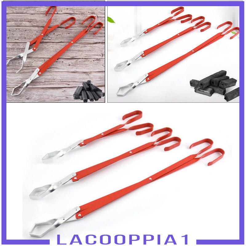 [LACOOPPIA1]Campfire Tongs Log Grabber Firewood Fire Pit Tools Camping Fireplace Tools