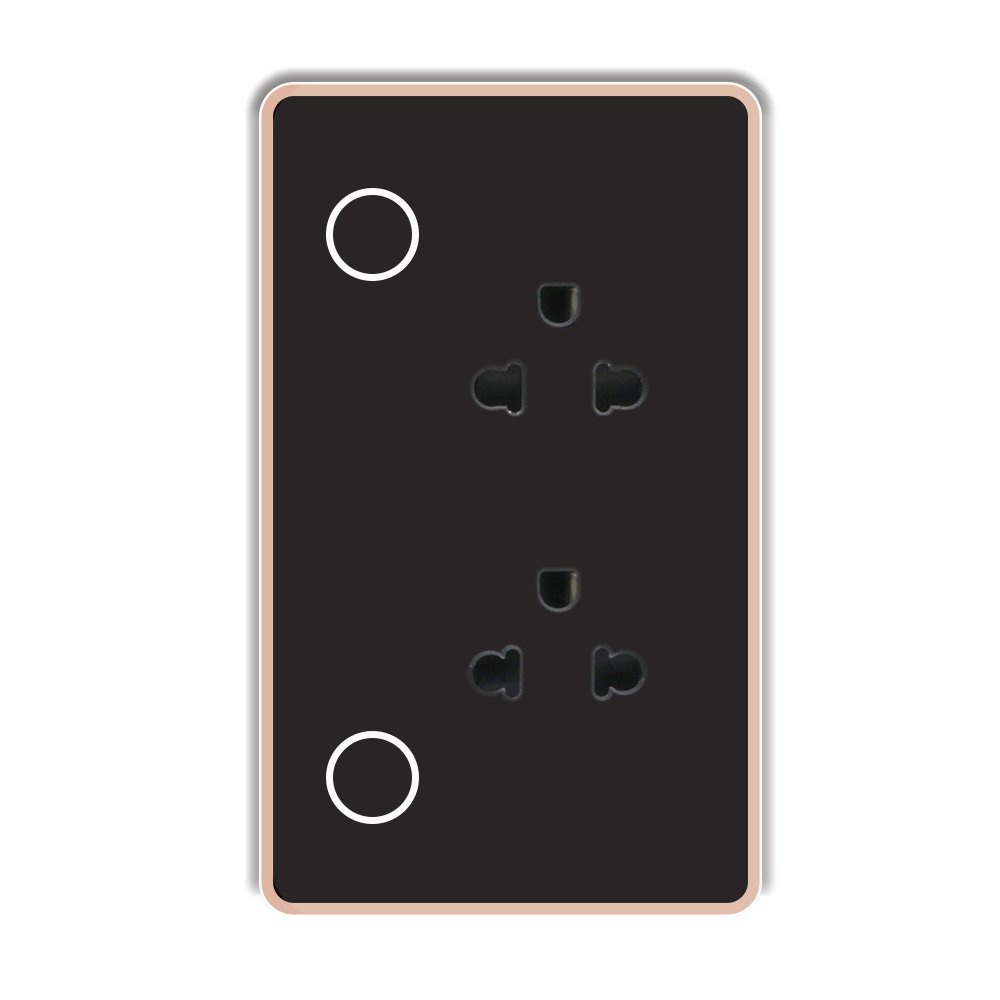 Ổ cắm thông minh đôi Tuya âm tường, điều khiển với giọng nói loa Google Assistant