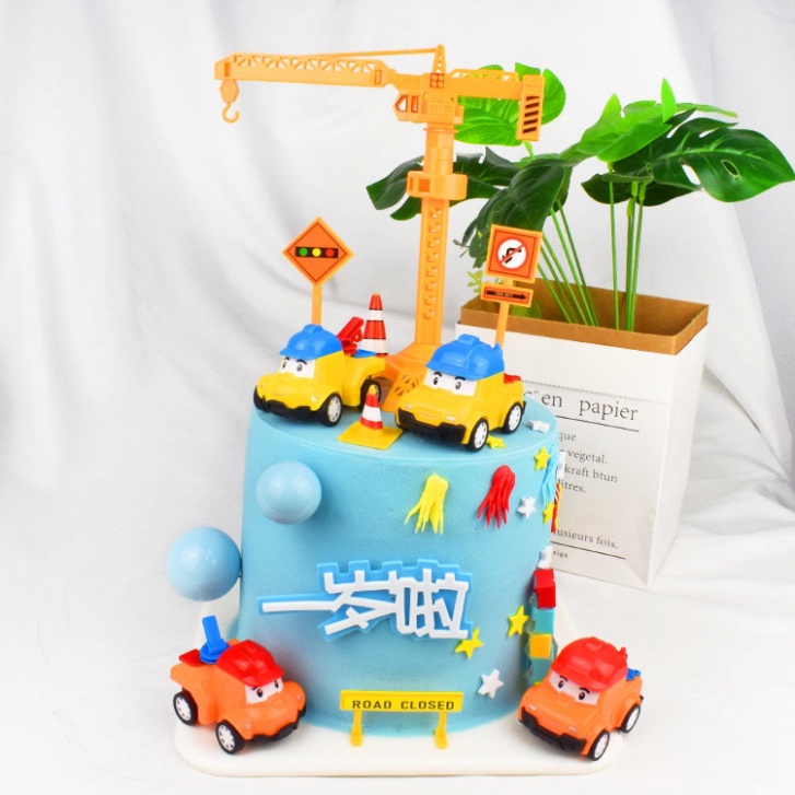 phụ kiện trang trí bánh kem sinh nhật [FREESHIP❤️] set oto đội mũ siêu dễ thương