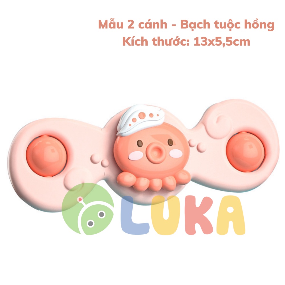 Đồ chơi trẻ em con quay vô cực spinner LUKA 2/3/4 cánh chong chóng cho bé có nút gắn tường