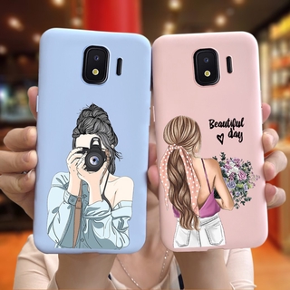 Ốp điện thoại silicon TPU mềm màu kẹo hình bạn nữ cho Samsung Galaxy J4 SM-J400F / J4+ SM-J415F 2018