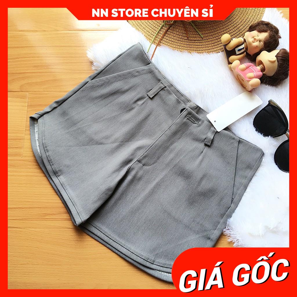 Quần đùi nữ mặc nhà chất đũi mềm mịn mát lưng thun co giãn phối logo dễ thương  Quần short nữ