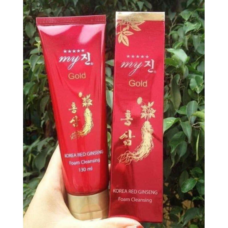 gg1 Sữa Rửa Mặt Sâm Đỏ My Gold Hàn Quốc 130ml