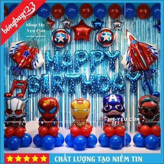 Set Sinh Nhật Siêu Nhân Cho Bé Trai, ComBo Bóng Bay Trang Trí Tiệc Thôi Nôi Đầy Tháng Siêu Hot 💕HOT HIT💕