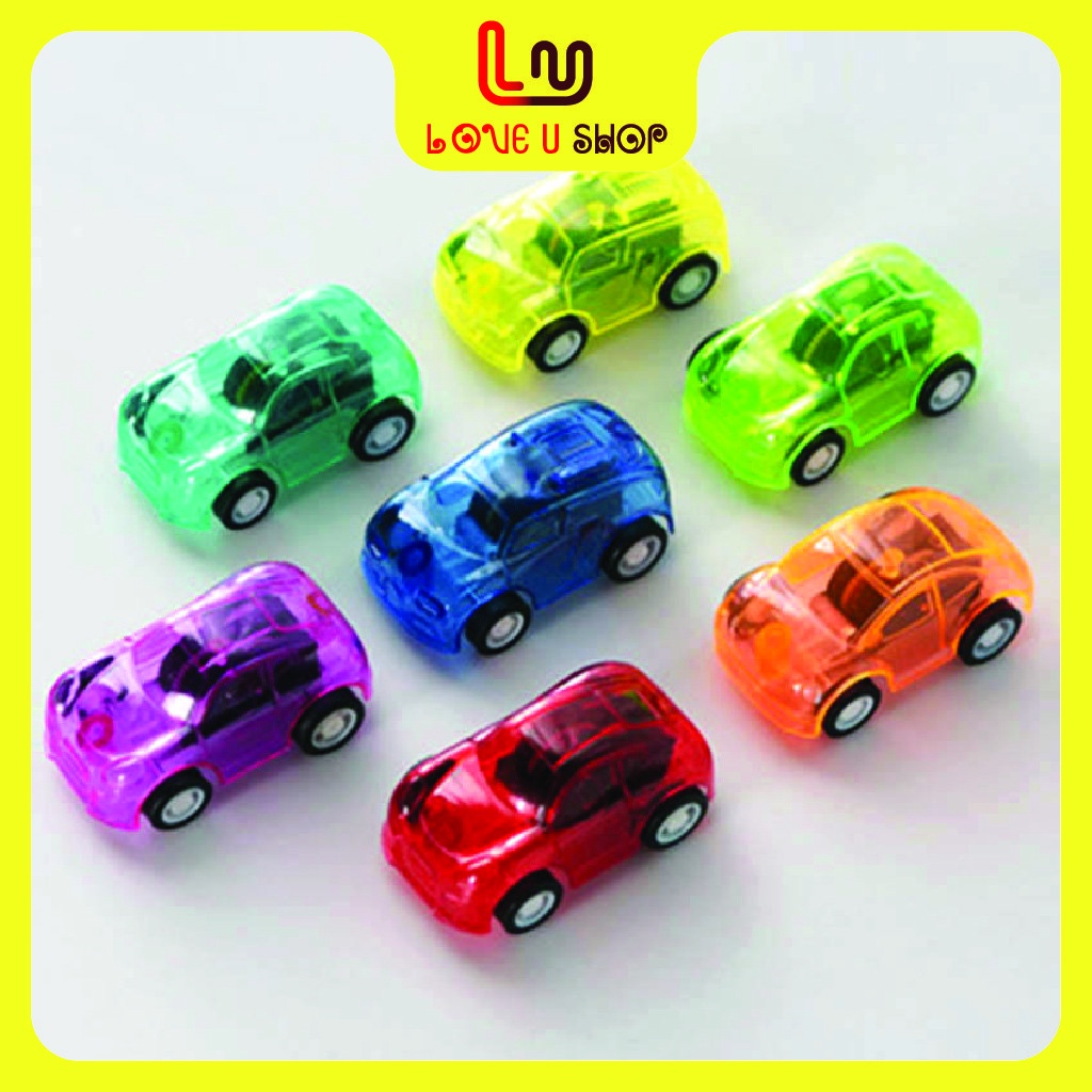 Combo 5 xe oto mini trong suốt, đồ chơi xe mô hình siêu xinh.